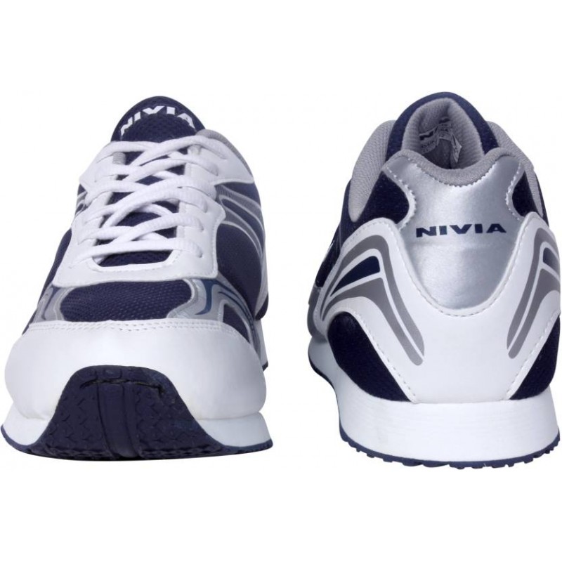 nivia white running shoes