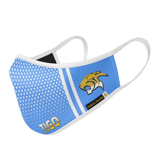 TIGO Designer Face Mask (Sky Blue/ White)