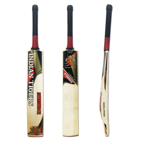 Indian Tigers Intermediate English Willow Cricket Bat (SH)