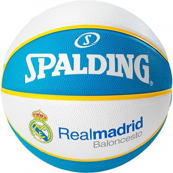 Spalding Euro League Team Real Madrid Basketball (7, White / Blue)