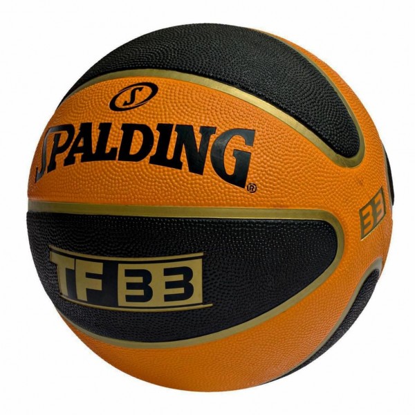 Spalding TF 33 Basketball With Gold Embossing (7, Gold / Orange / Black)