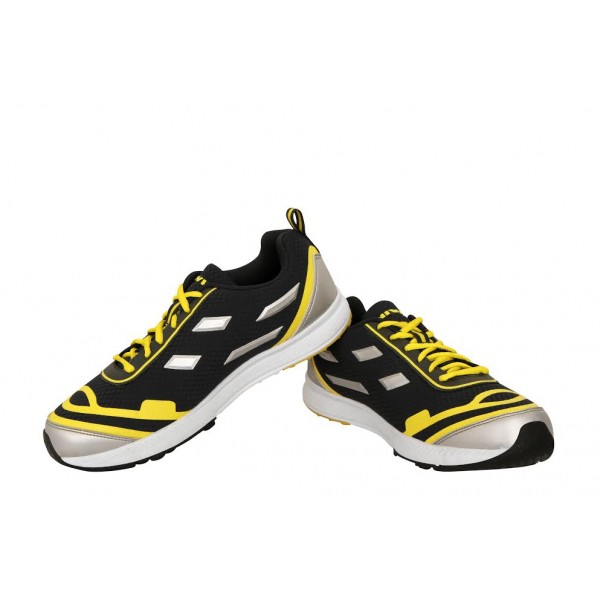 Nivia Running 05 Shoes 5559 (Black, Yellow)